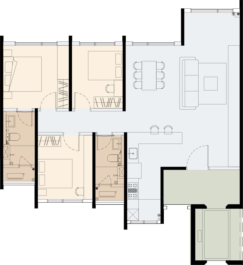 Accent Residences — Type C2 (with lanai)