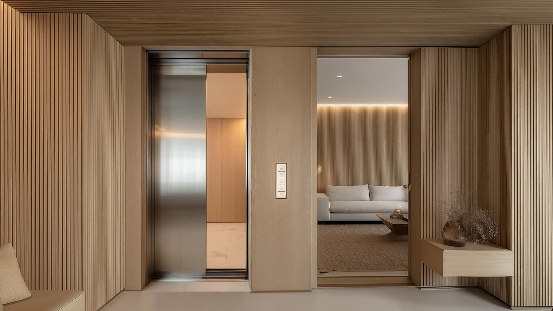 The private lift lobby — one to every home