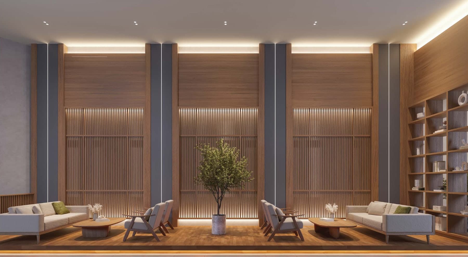 Tower A lobby lounge, Amaya Residences — artist's impression