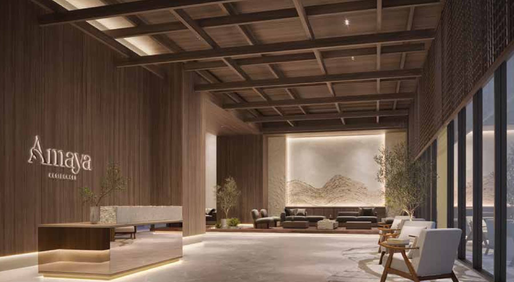 Tower B lobby lounge, Amaya Residences — artist's impression