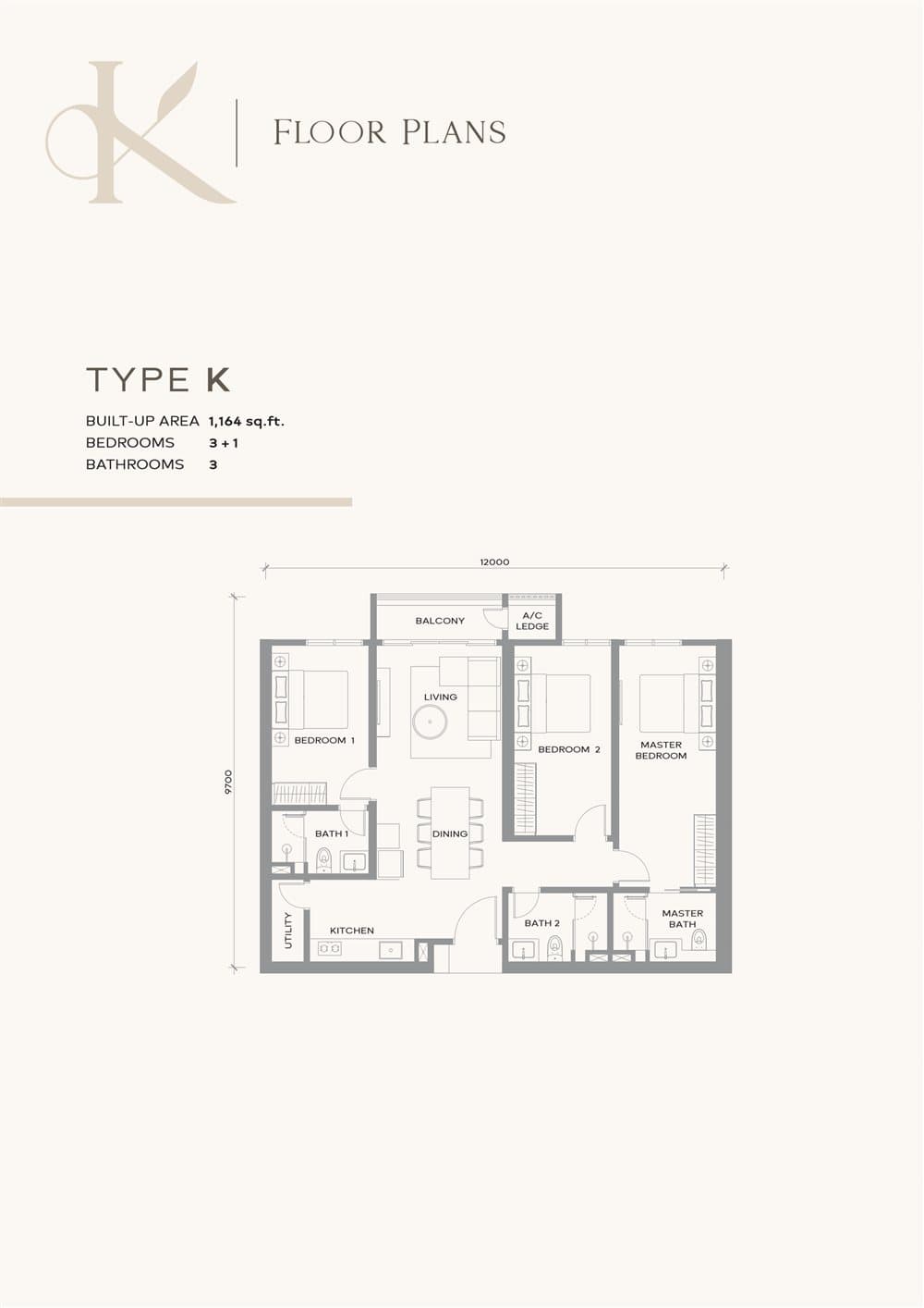 Khaya Residence floor plan — Type K