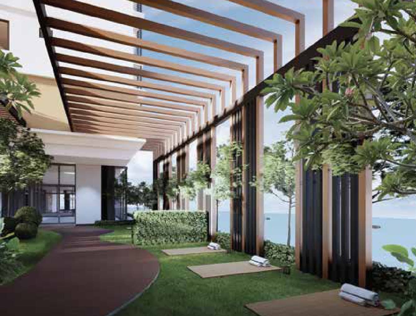 The Zen Yoga Deck at Laurel Residence