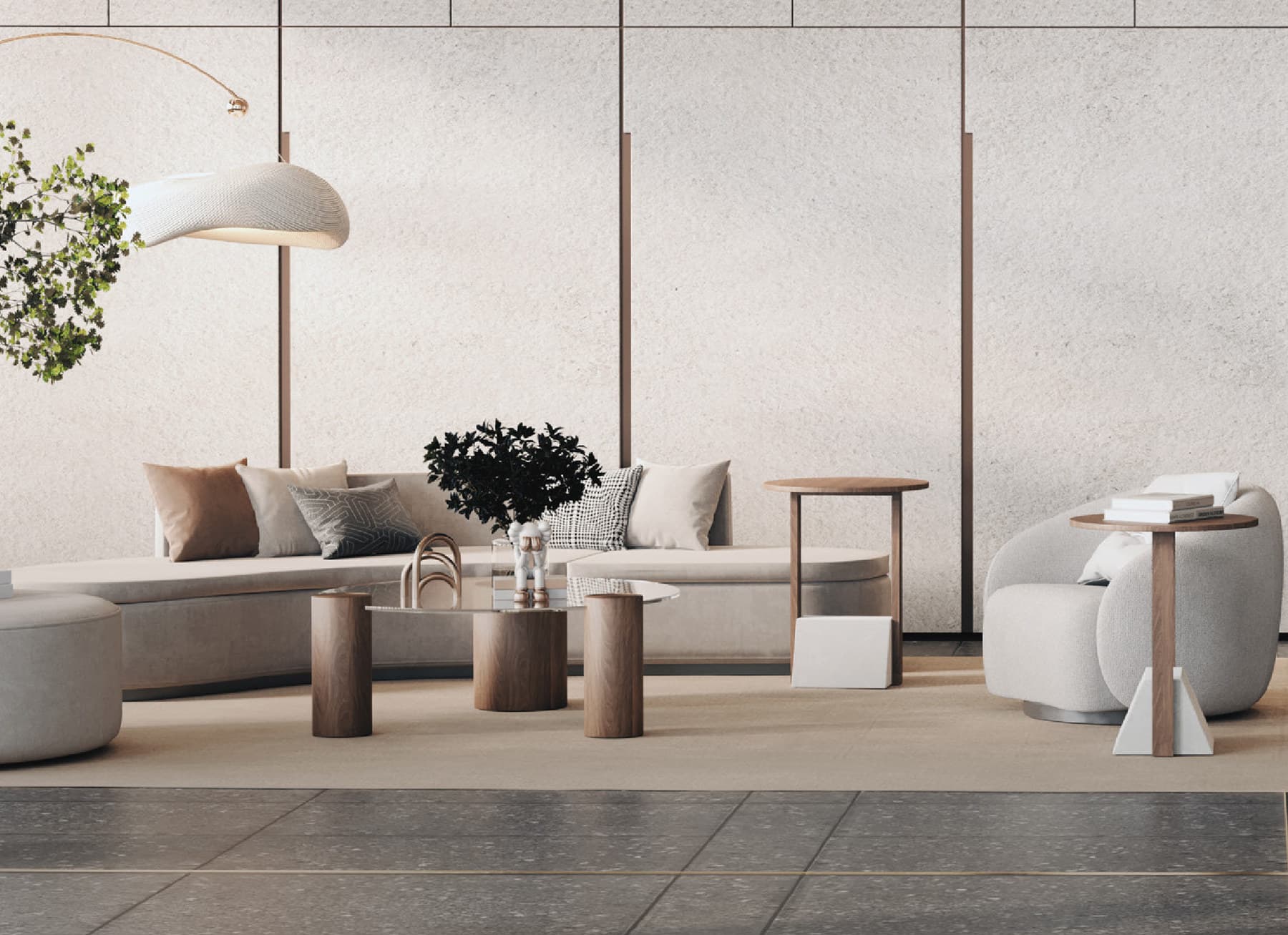 Parkside Residences — the main lobby's waiting lounge, off the concierge desk