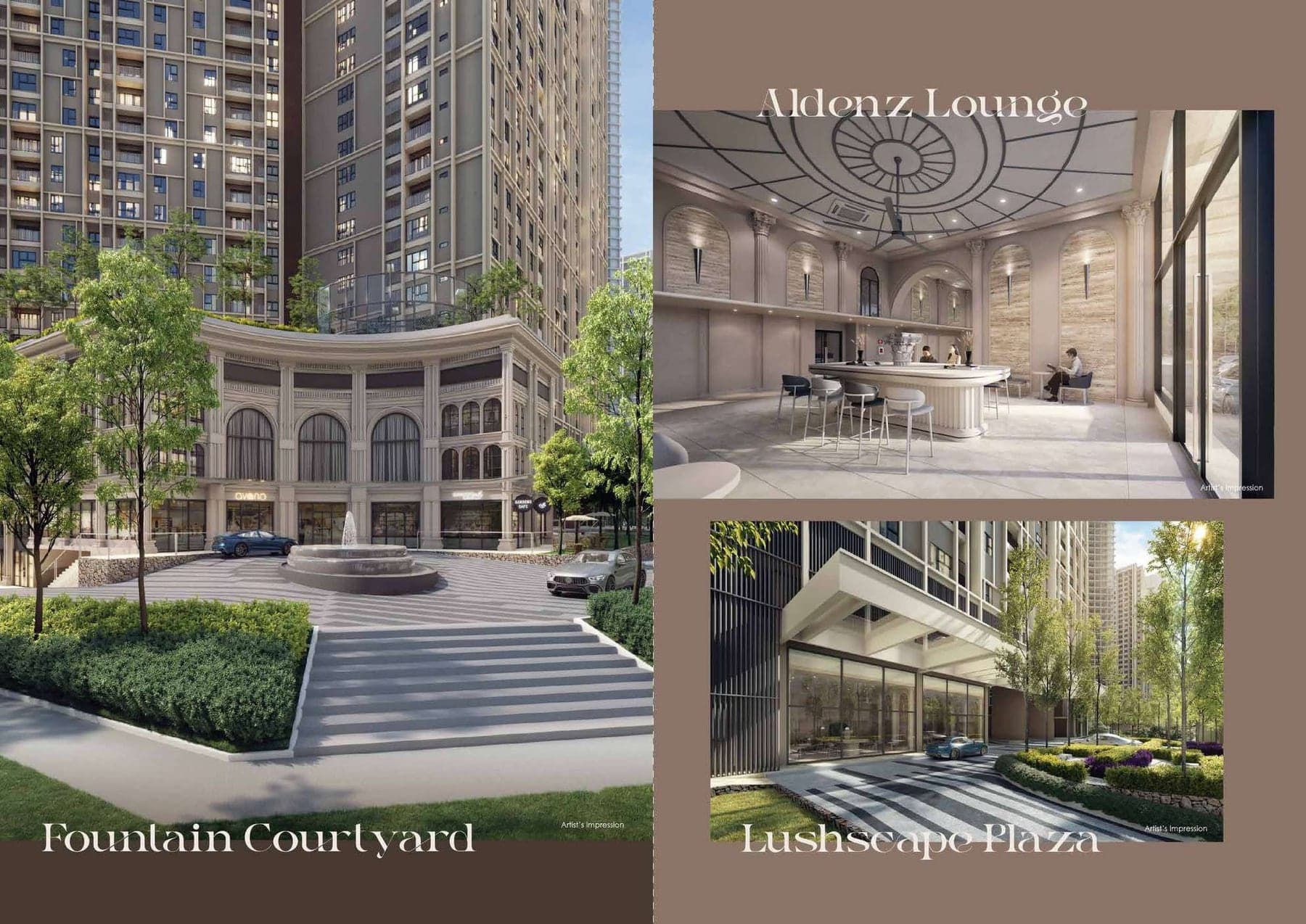 The Fountain Court, Aldenz Lounge and Lushscape Plaza