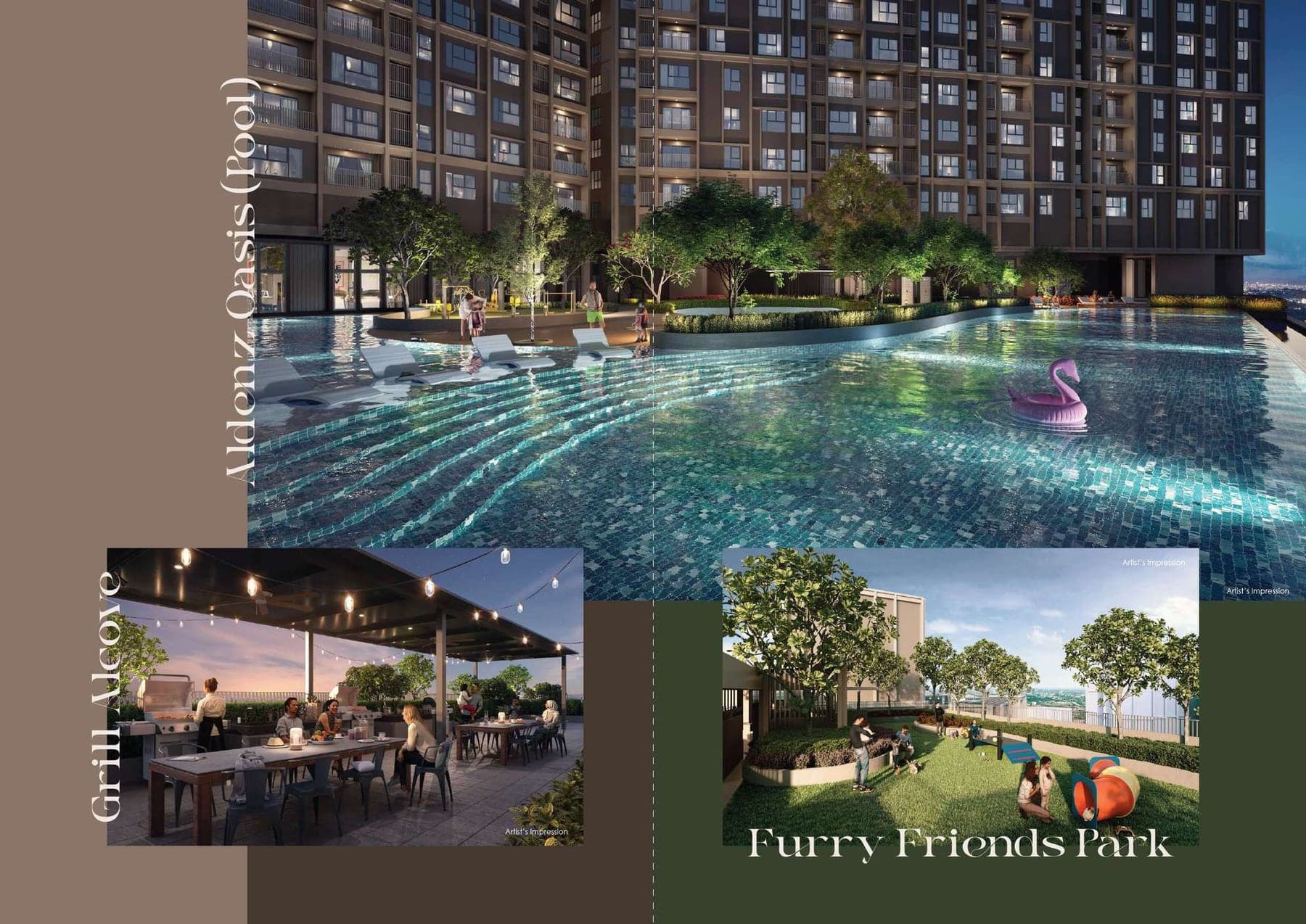 Aldenz Oasis, the Grill Alcove and Furry Friends Park