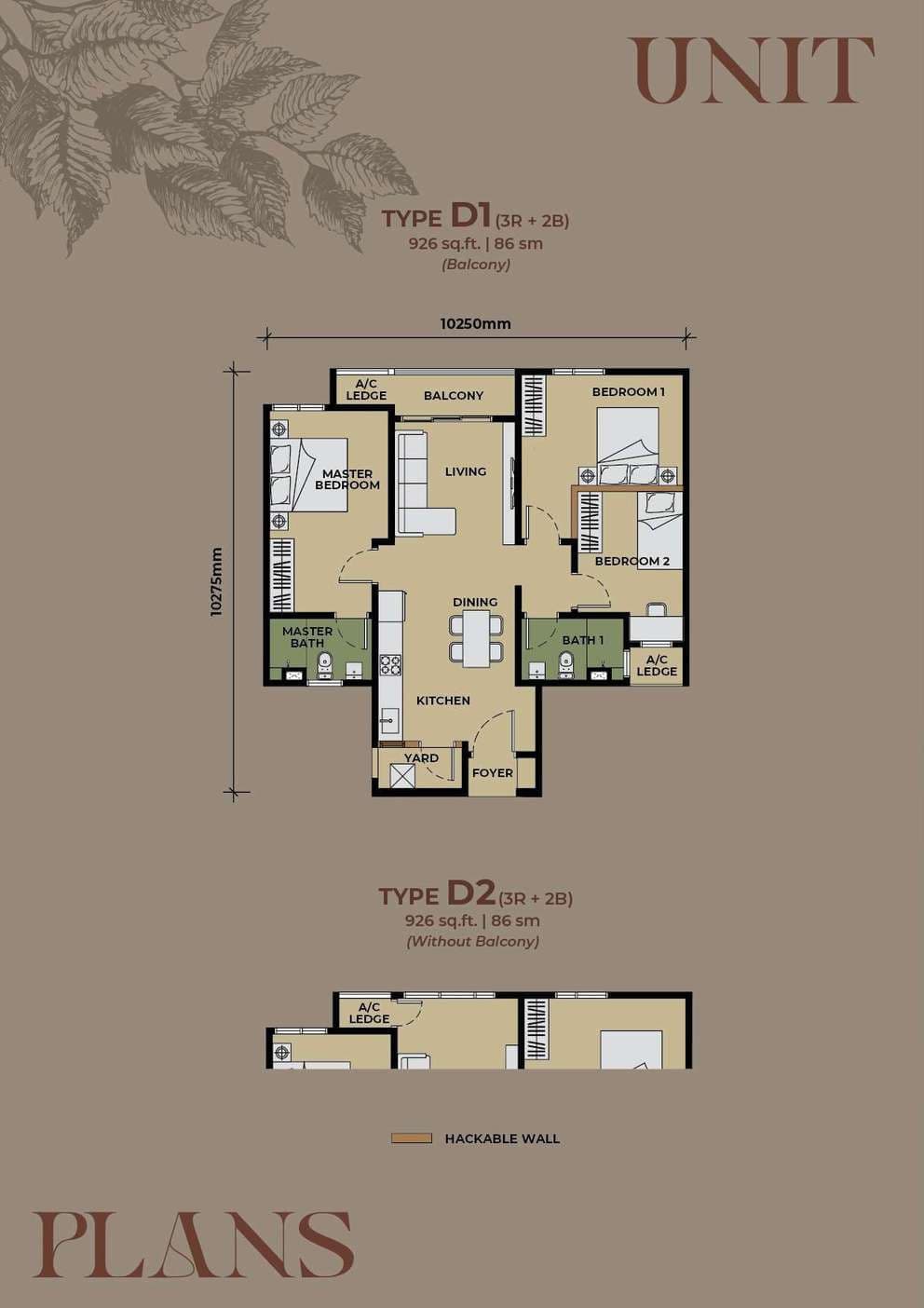 The Aldenz layout — Type D1 · D2