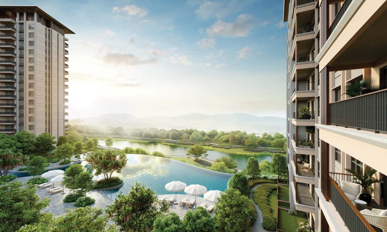 Blocks set above the water and open space