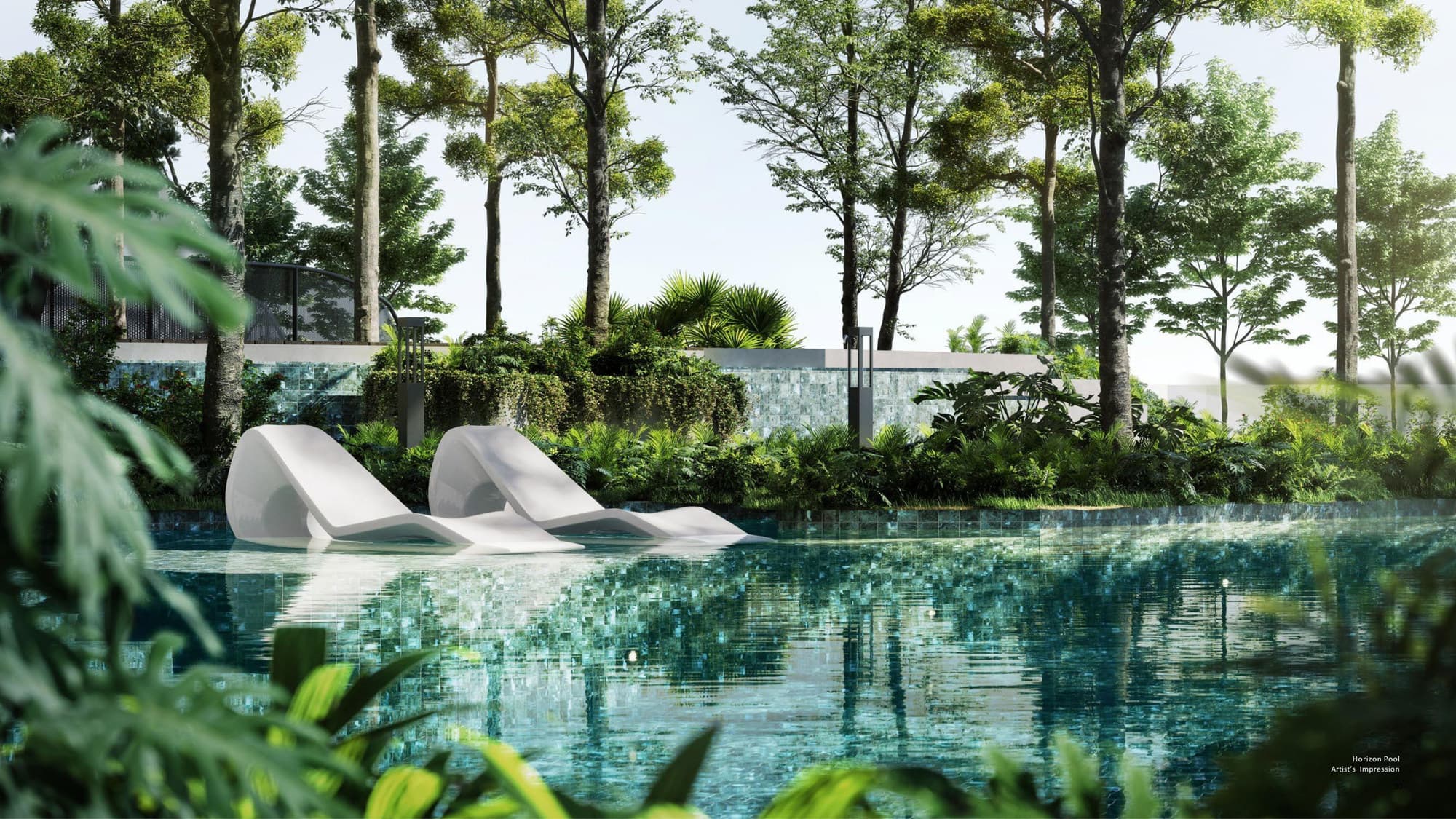 Horizon Pool on the Level 10 deck, with the sun lounge terrace along its edge