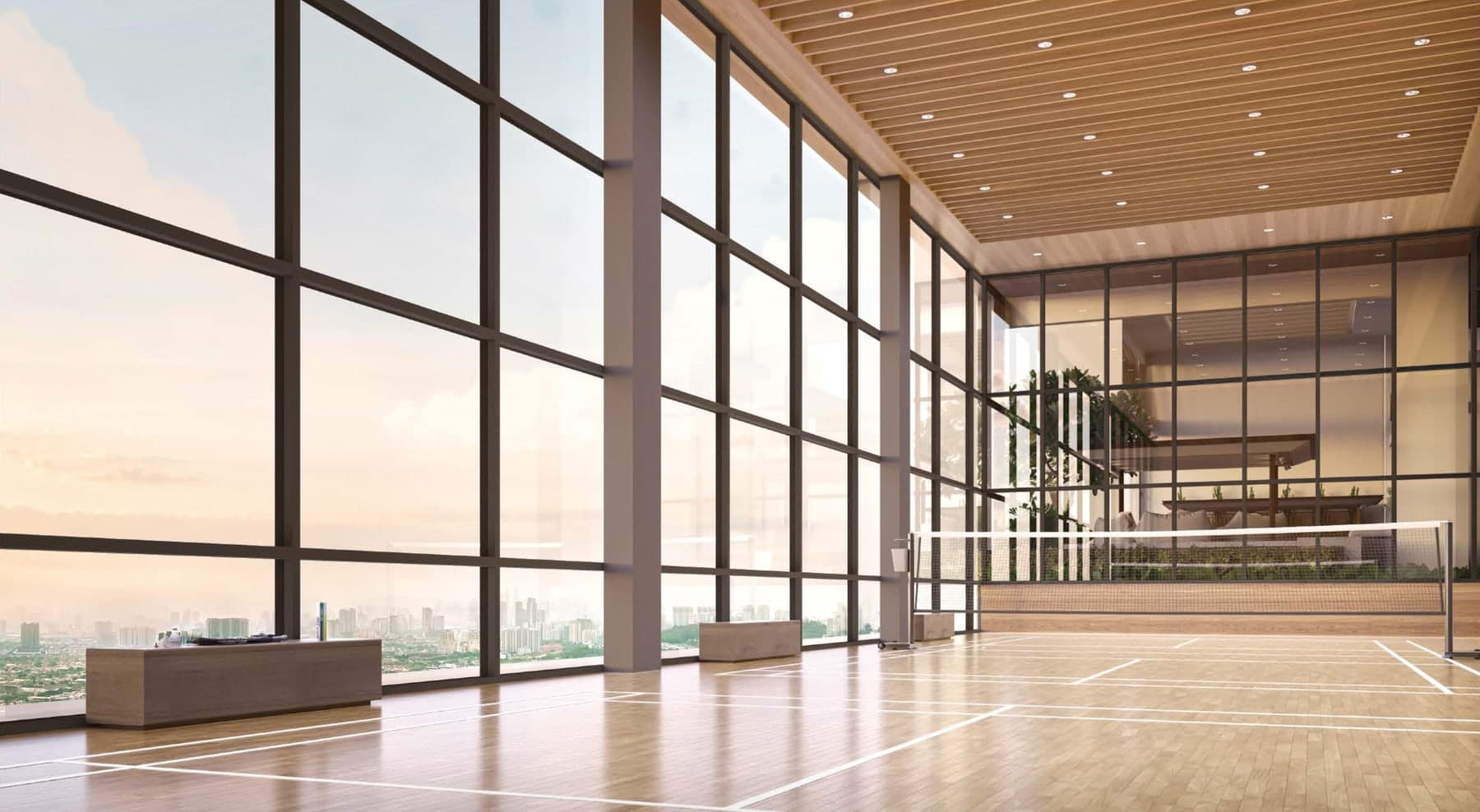 The Sky Badminton / Pickleball court at Amaya Residences