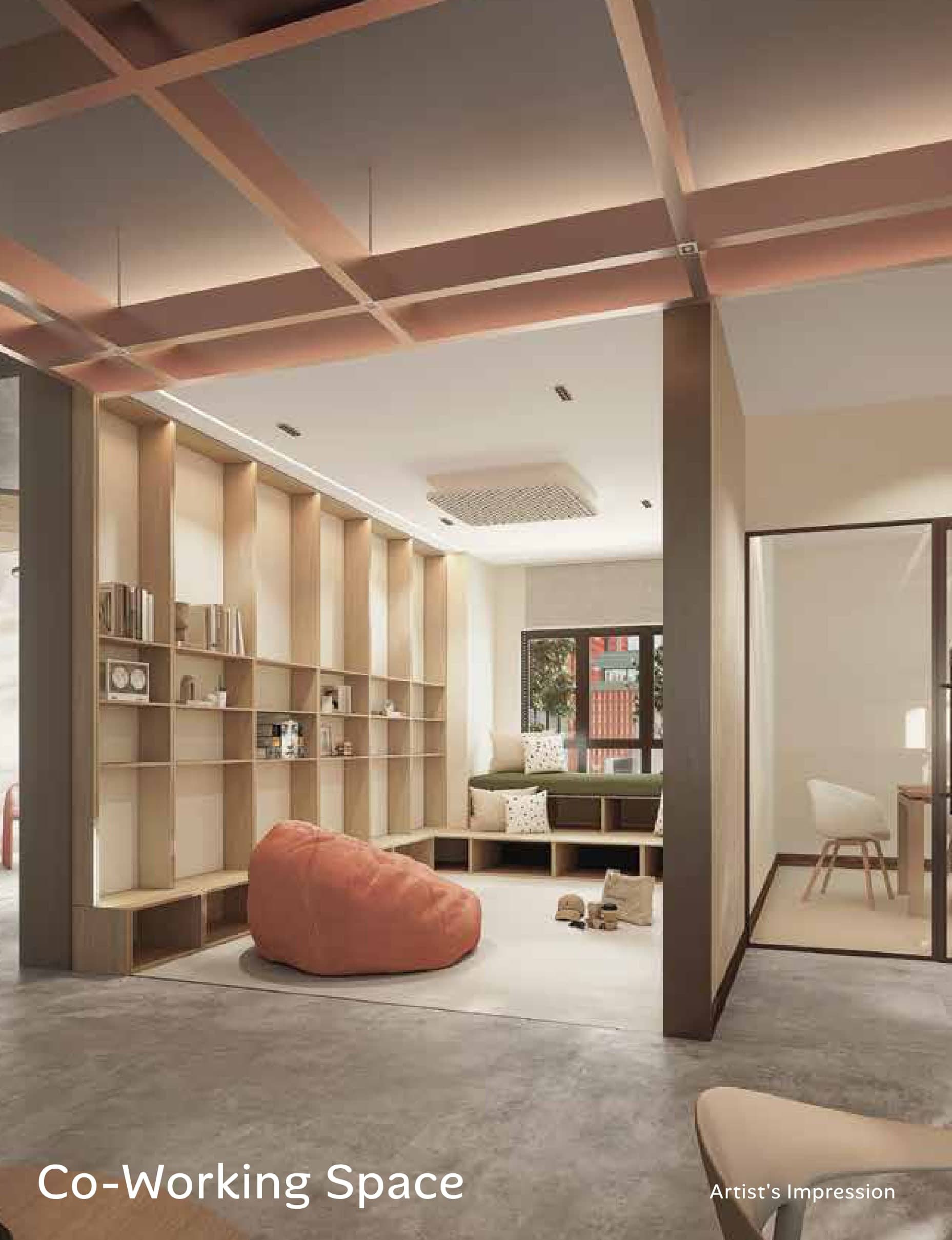 The co-working space, Ara Bloc Residences, artist's impression