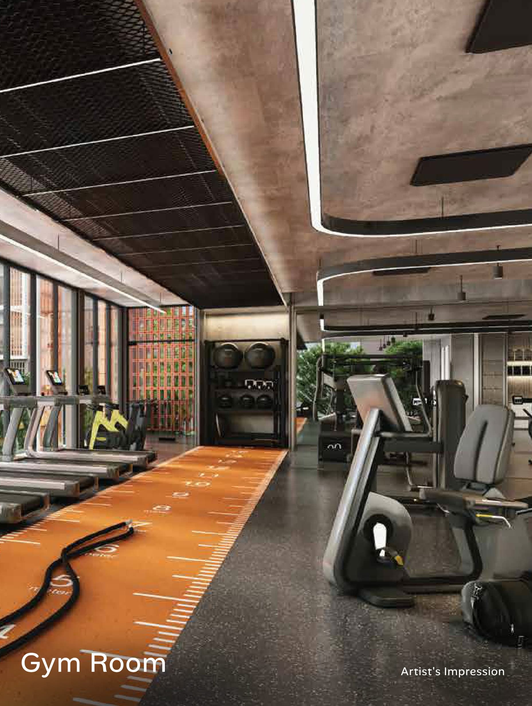 The gym room, on the mezzanine above Level 9, Ara Bloc Residences, artist's impression