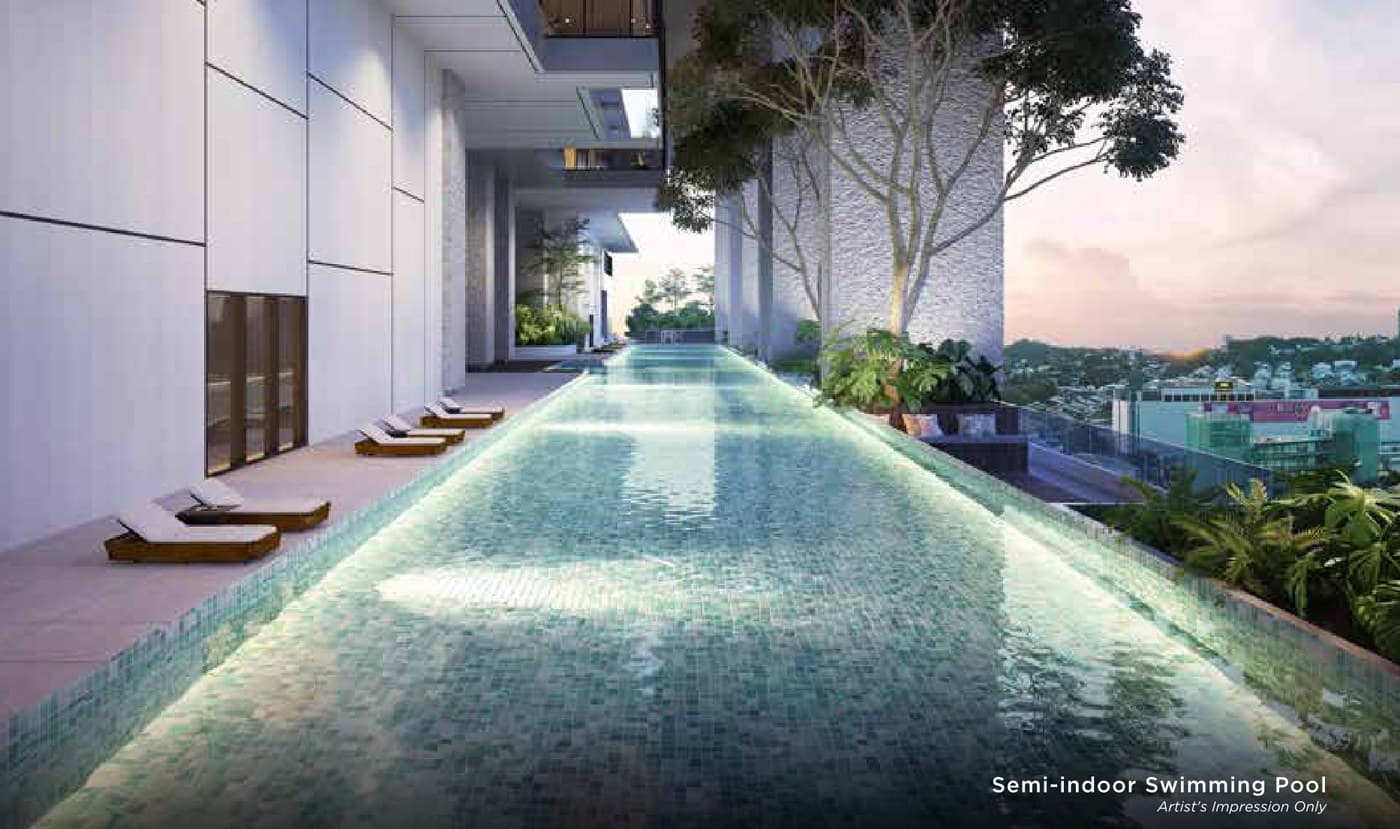 Talisa at Bangsar Hill Park — The semi-indoor swimming pool on Level 6L