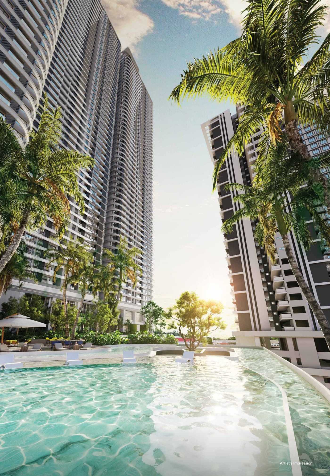 Talisa at Bangsar Hill Park — The pool deck between the two towers