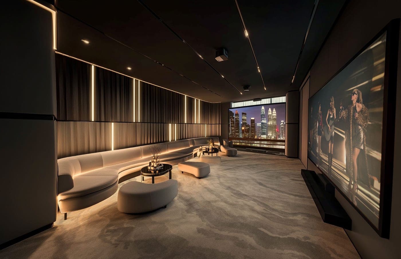 Sing N' Play Station, the private theatre room