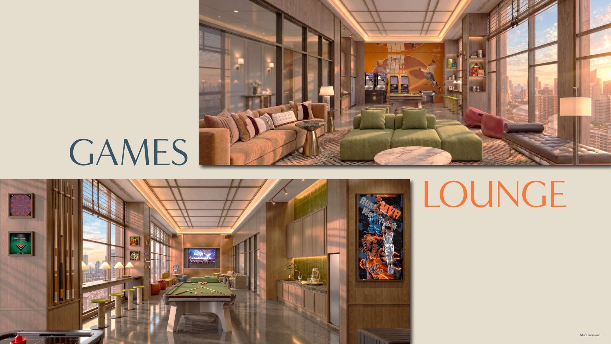 The games lounge, MABA Suitez @ KL City Centre, artist's impression