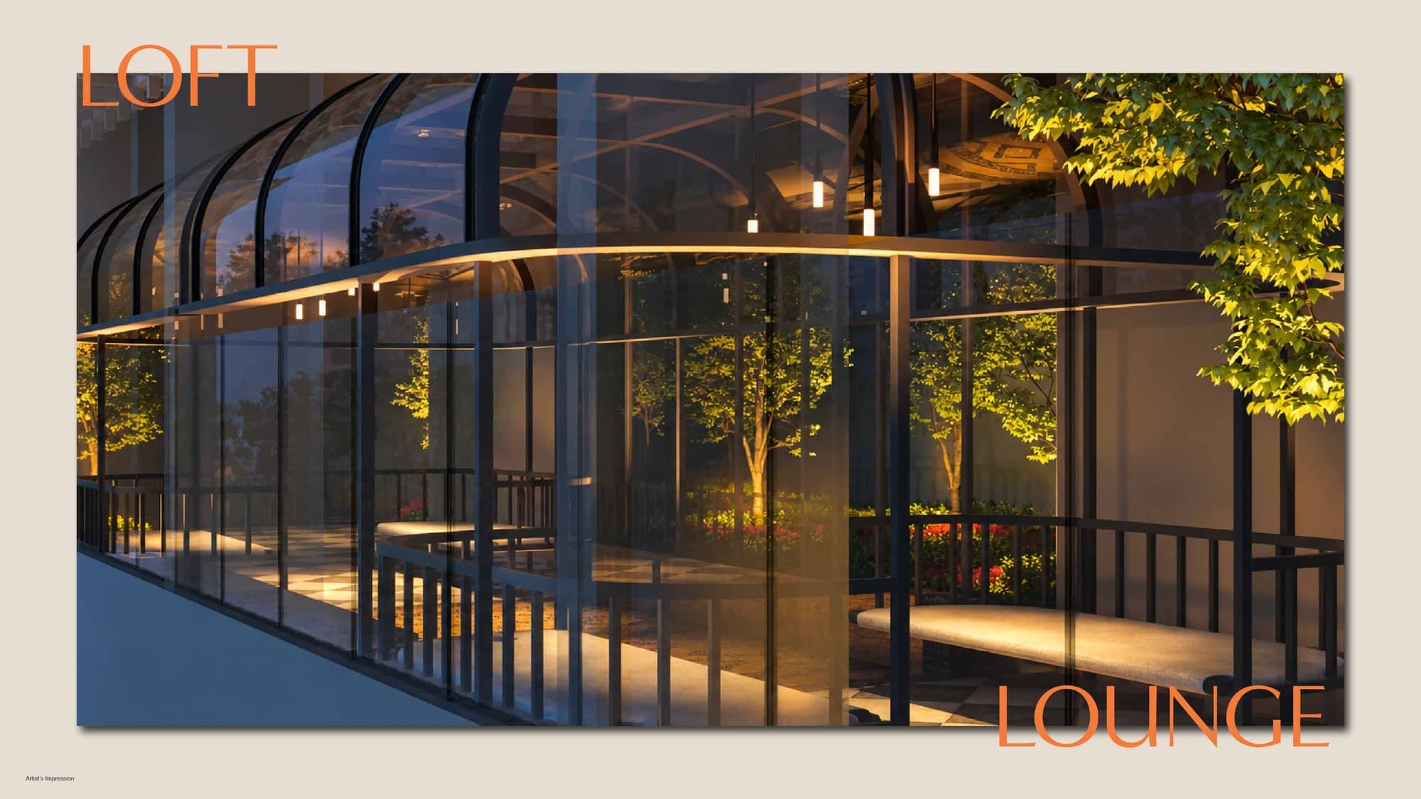 The loft lounge, under its glazed roof, MABA Suitez @ KL City Centre, artist's impression
