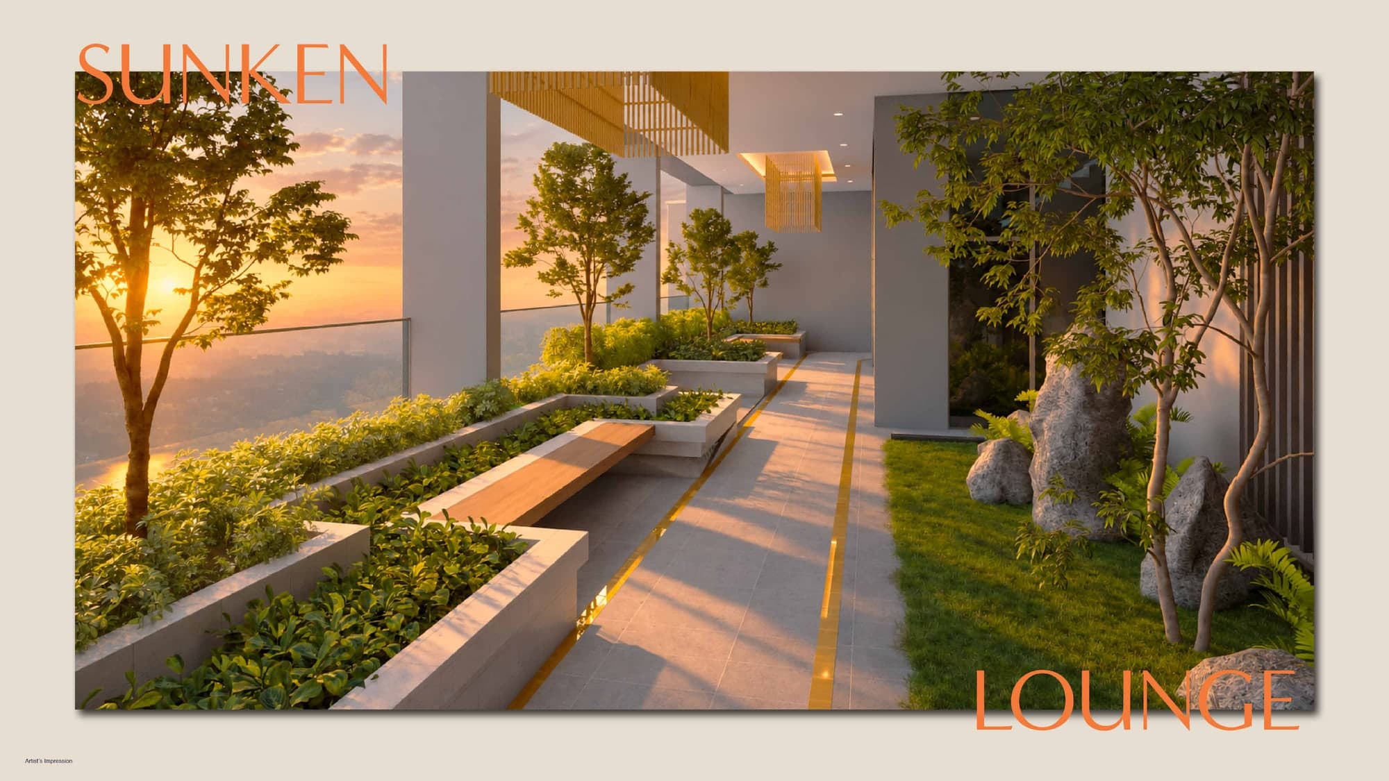 The sunken lounge, MABA Suitez @ KL City Centre, artist's impression