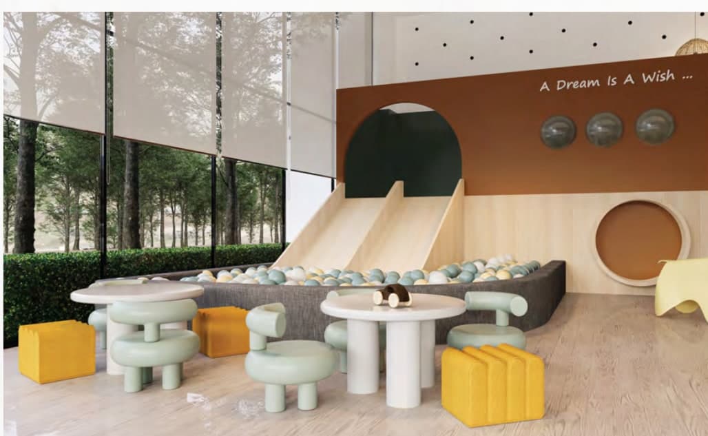 The indoor children's play room