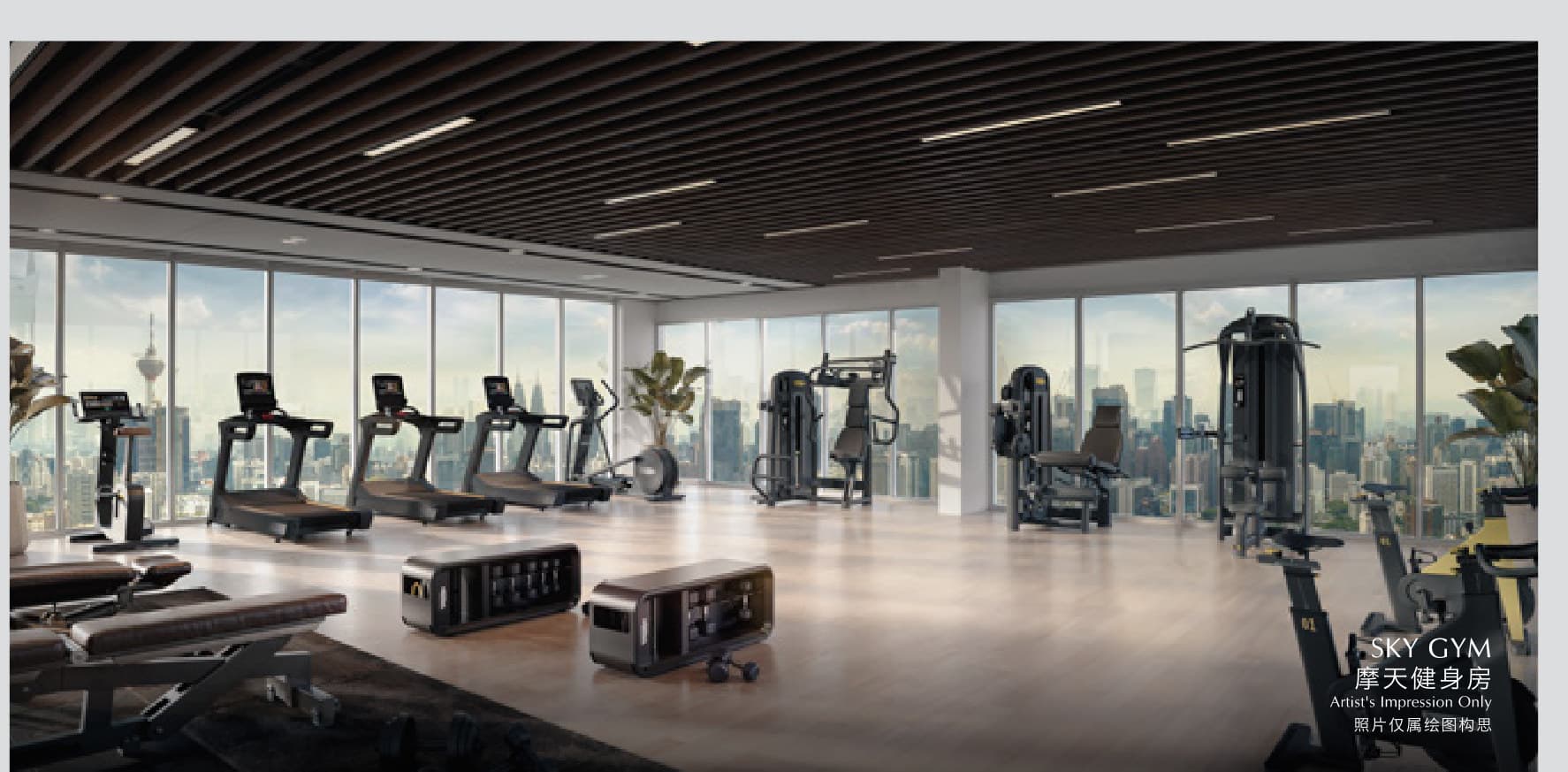 The Sky Gym on the rooftop