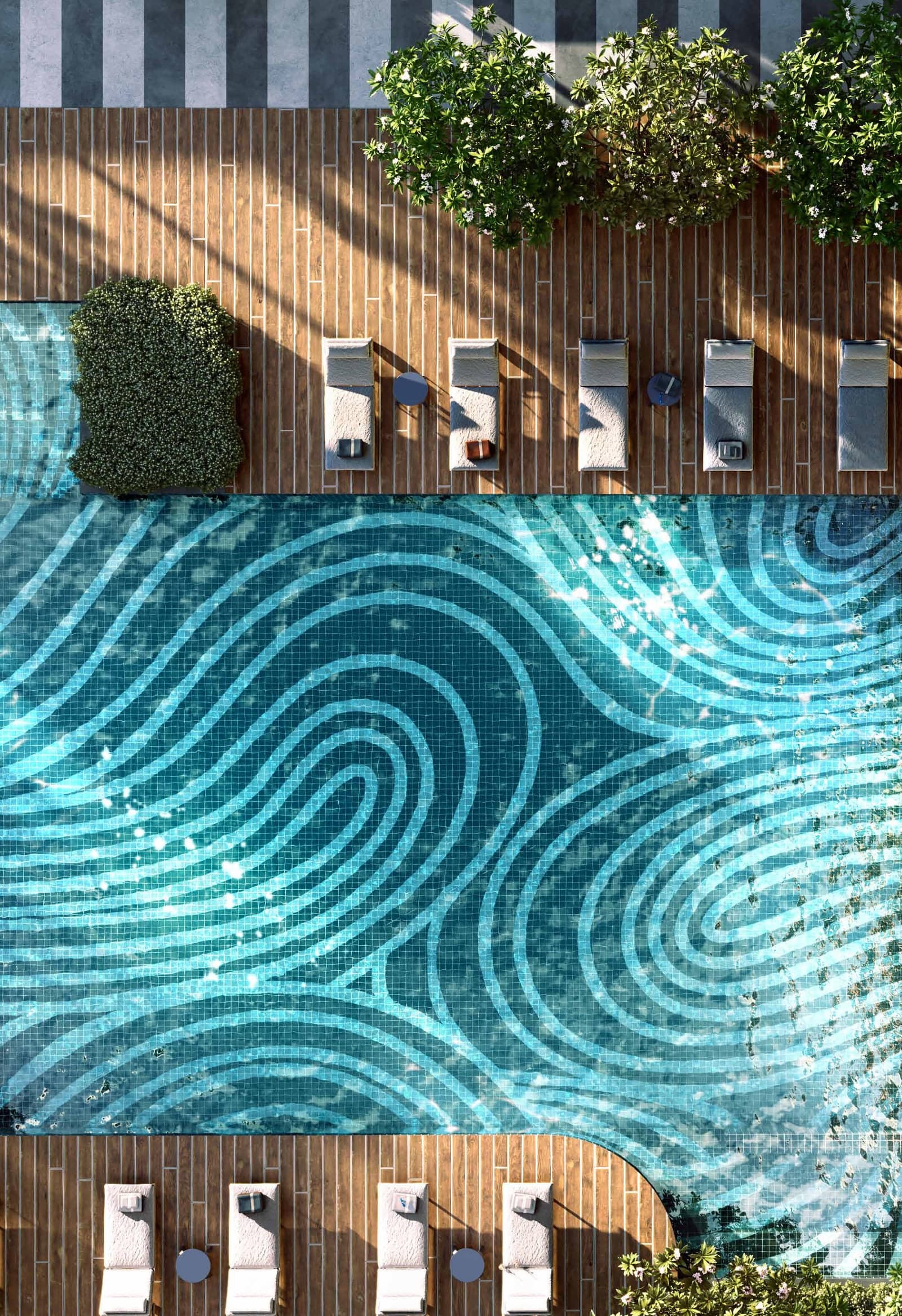 The 50m infinity pool on Level 7, Trybe Residences, artist's impression