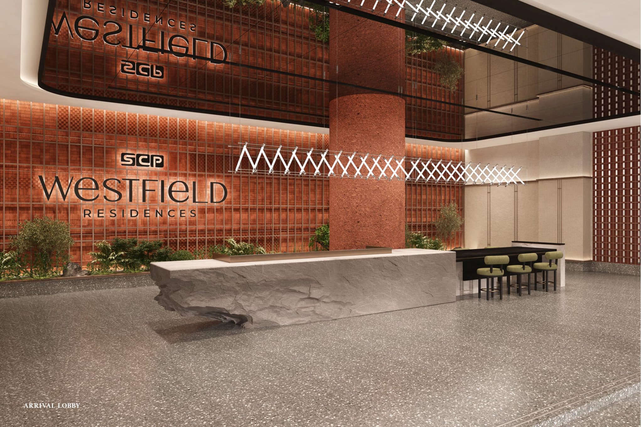 The arrival lobby