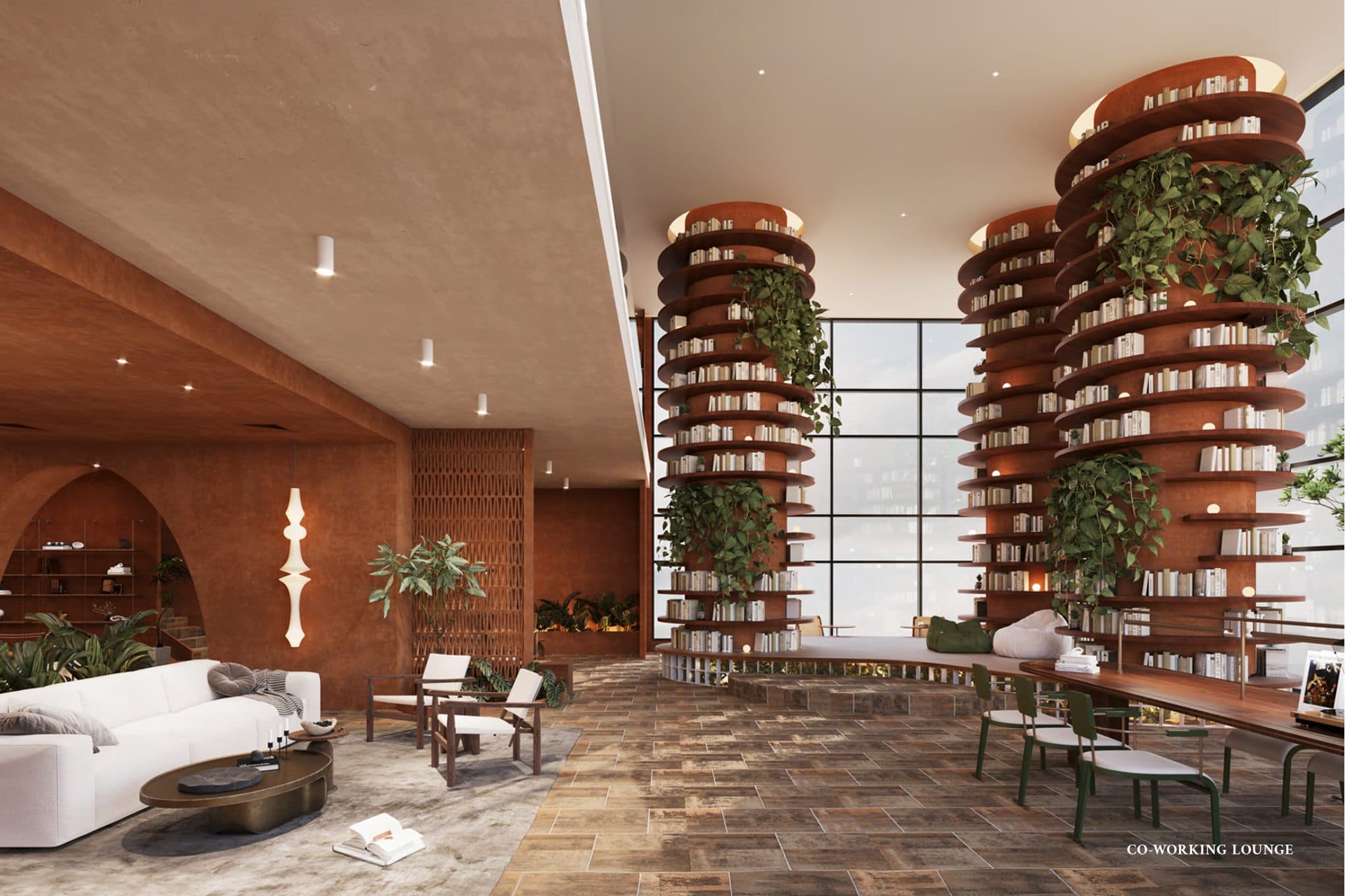 The co-working lounge on Levels 6 and 7